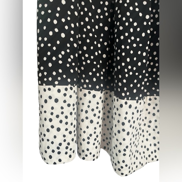 Ralph Lauren Black Polka Dot Bolorblock Fit & Flare Dress Sz 6 - Picture 3 of 9